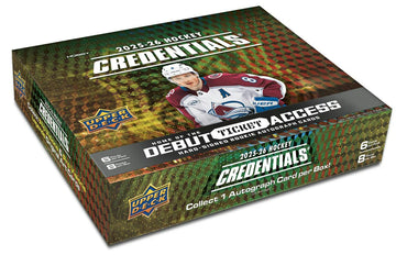 2025-26 Upper Deck Credentials Hockey Hobby Box