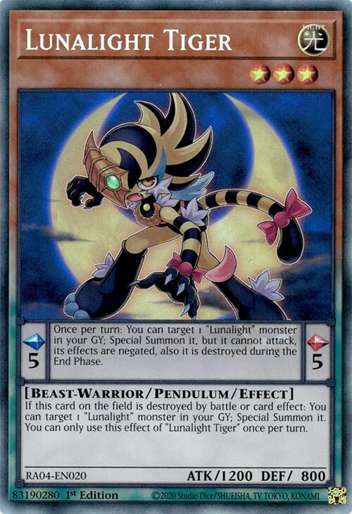 Lunalight Tiger [RA04-EN020] Prismatic Collector's Rare