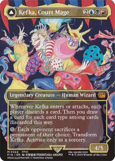 Kefka, Court Mage // Kefka, Ruler of Ruin (Borderless) (0322) [FINAL FANTASY]